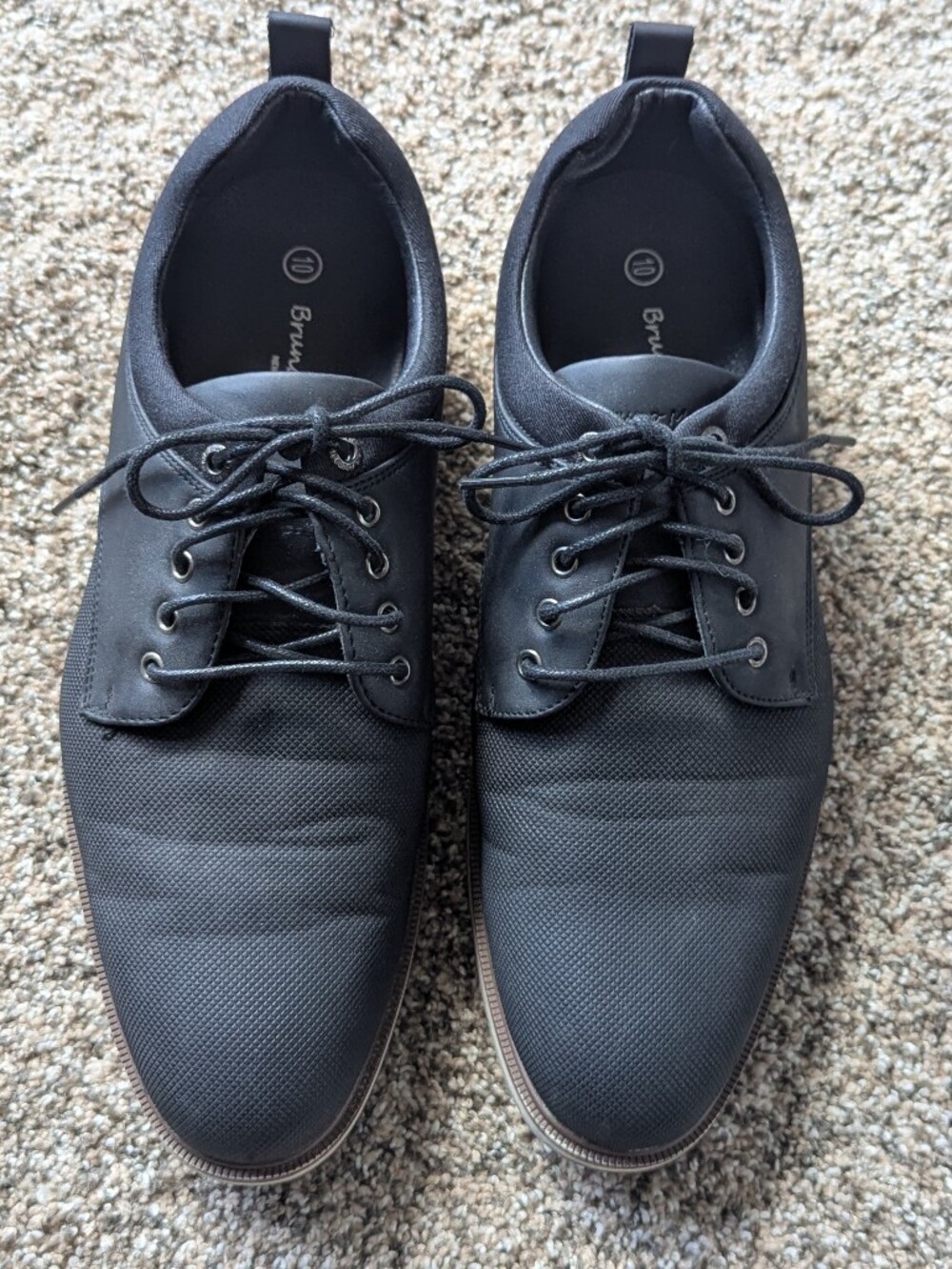 Men's Bruno Marc New York Black Casual Lace-Up Shoes. Size 10.